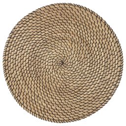 ikea lättad Place mat, seagrass/black, 37 cm-picture-1
