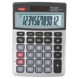 Flair Desktop Basic Calculator (120 Step Check and Correct, FC 320, Silver)-picture-19