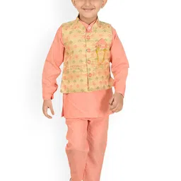 Little Needle Boys Regular Linen Kurta with Trousers-44