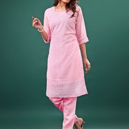 KAYRAAH Women Pure Georgette Embroidered Straight Kurta-image-97