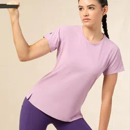 CULT Women Engineered Knit Pink Performance T-shirt-picture-30