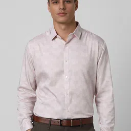 van heusen V Dot Men Spread Collar Textured Cotton Slim Fit Formal Shirt-picture-12