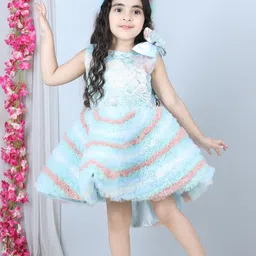 The Lush Affair Floral Printed Net Fit and Flare Dress-image-54