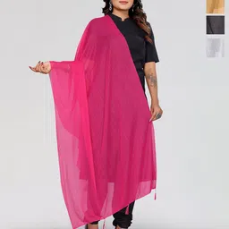 Moda Rapido Selection Of 4 Lycra Tasselled Border Dupatta-picture-9