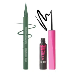 GLAM21 Set Of 2 Eye Poppers Matte Eyeliner- Mint To Be 01 & Mascara - 10 ml- Black-79