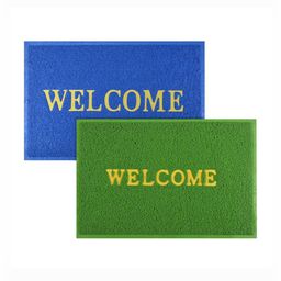 Aura 2Pcs Green & Blue Self-Designed Anti-Slip Eco-Friendly Absorbent Large Doormats-9