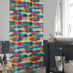 ArtzFolio Pink & Green Printed Waterproof Shower Curtain-image-84
