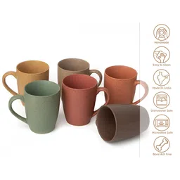 BODHI HOUSE Multicoloured Solid Ceramic Matte Cups Set of Cups and Mugs image 4
