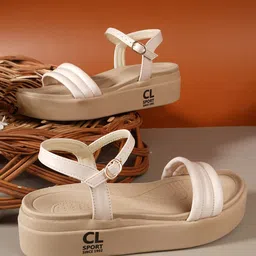 Carlton London sports Women Solid Open Toe Platform Sandals-picture-36