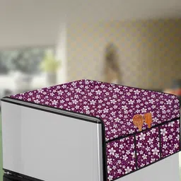 The Furnishing Tree Purple Printed Refrigerator Cover-image-45