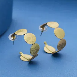 Yellow Chimes Gold Plated Circular Hoop Earrings-42