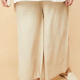 max Women Regular Fit Culottes Trousers-image-11