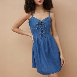 Ginger by Lifestyle Women Sleeveless Cotton Fit & Flare Dress-image-94