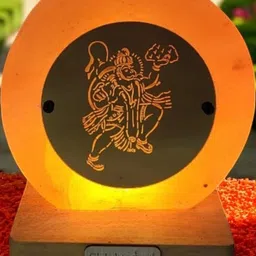 Veer Hanuman Himalayan rock salt crafted Lamp-picture-34