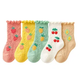 GUCHIGU Kids Pack of 5 Ankle-Length Socks-image-1