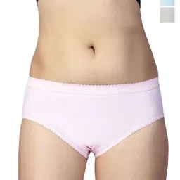 CHIC Women Pack Of 3 Pure Cotton Basic Briefs-picture-27