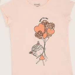 Pantaloons Junior Girls Floral Printed Round Neck Cotton T-shirt-picture-21