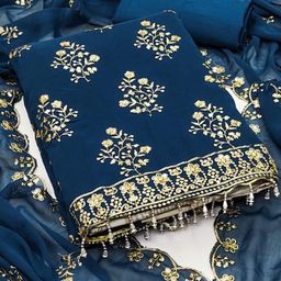 Rangtulika Ethnics Embroidered Unstitched Dress Material-picture-17