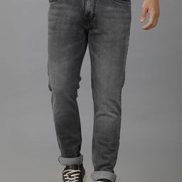Double Two Men Lean Slim Fit Heavy Fade Jeans-image-97