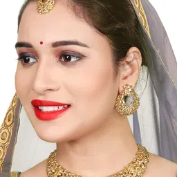 VATSALYA creation Alloy artificial stones Jewellery Set-image-85