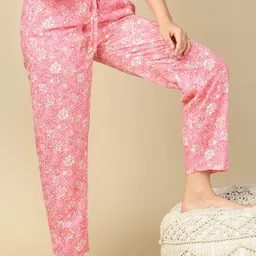 PYNK Women Printed Cotton Straight-Leg Lounge Pant-picture-21