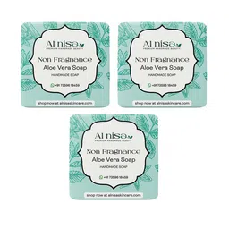 Al Nisa Set Of 3 Aloevera Homemade Soap- 100 g Each image 1