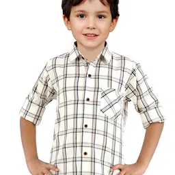 BAESD Boys Tartan Checks Opaque Checked Casual Shirt-image-90