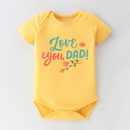 BLUSHES Infants Father's Day Theme Printed Pure Cotton Bodysuit-image-61