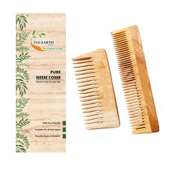 The Earth Trading Set Of 2 Natsbyte Pure Kacchi Neem Wood Comb-image-85