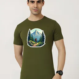 KaamBhari Graphic Printed Round Neck Regular Fit Cotton T-shirt-picture-27