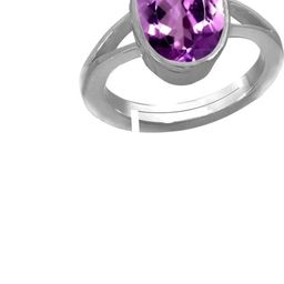 GenZcomplex Silver-Plated Amethyst Katela Jamunia Studded Finger Ring-image-75
