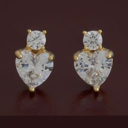 Kushal's Fashion Jewellery 92.5 Sterling Silver Gold Plated Zircon Quirky Studs Earrings-16