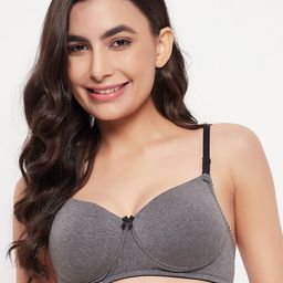 Clovia Women Full Coverage Lightly Padded Solid Super Support T-shirt Bra-25