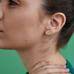 MINUTIAE Triangular Studs Earrings-18