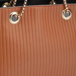 Mast & Harbour Colourblocked Striped Structured Shoulder Bag image 4
