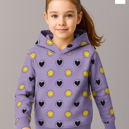 HELLCAT Girls Pack of 2 Printed Hooded Pullover Sweatshirt-picture-2