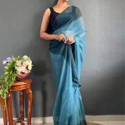 KAYOMMI Colourblocked Pure Crepe Ready to Wear Saree-image-61