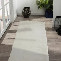 OBSESSIONS White Acrylic Anti-Static Floor Runner-16
