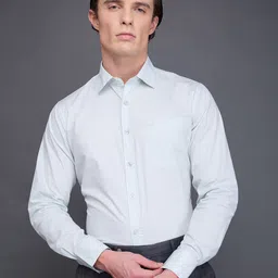 Daniel Hechter Men Windowpane Checked Spread Collar Cotton Formal Shirt-image-63