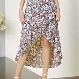 OOMPH! FACTOR Printed Wrap Midi Skirt-image-95