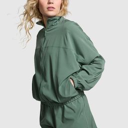 Victoria's Secret Stand Collar Crop Tech Stretch Full-Zip Biker Jacket-image-40