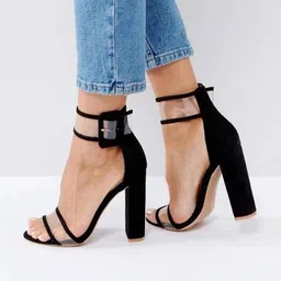 Baespice Women Suede Party Block Sandals-17