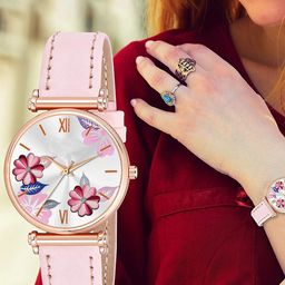 Gopal Shopcart Women Leather Straps Analogue Watch C34 RG Fosil PINK Leather_F-image-86