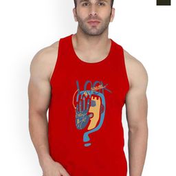SLOWLORIS Men Pack Of 2 Graphic Printed Scoop Neck Cotton Gym Vests-picture-28