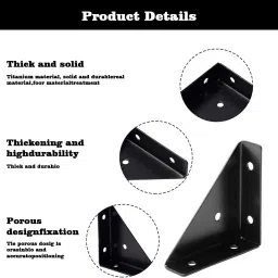 serplex Four Piece Corner Shelf Support Bracket Set For Home Use 6 cm x 4 cm Shelf Bracket image 5