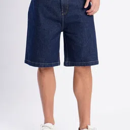 Bene Kleed Men Solid Denim Shorts-image-25