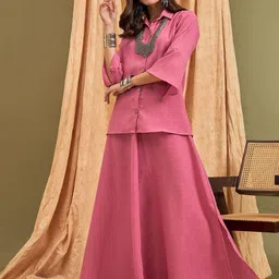InWeave Linen Shirt With Skirt-picture-55