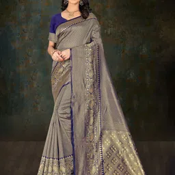 SAREEFLAME Woven Design Zari Pure Silk Banarasi Saree-picture-24