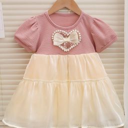 YK Striped Puff Sleeve A-Line Dress-image-72
