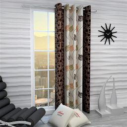 214 cm (7 ft) Polyester Semi Transparent Door Curtain Single Curtain-17